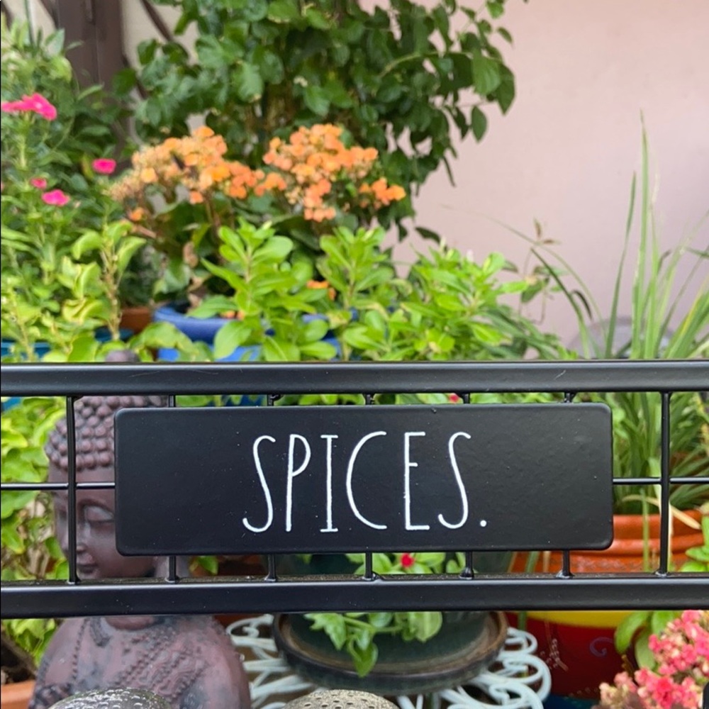 Rae Dunn Rustic “SPICES.” Wooden Spice Rack - Picture 2 of 13